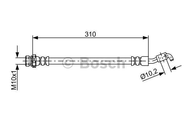 BOSCH Тормозной шланг 1 987 481 891