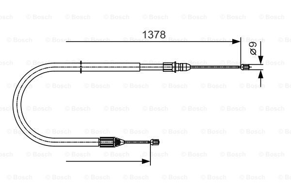 BOSCH Тросик, cтояночный тормоз 1 987 482 041