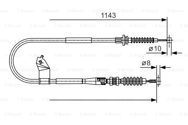 BOSCH Тросик, cтояночный тормоз 1 987 482 055