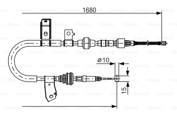 BOSCH Тросик, cтояночный тормоз 1 987 482 087