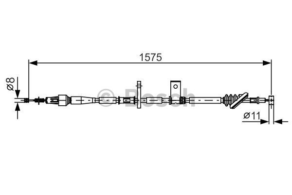 BOSCH Тросик, cтояночный тормоз 1 987 482 095