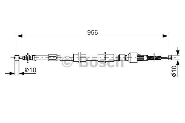 BOSCH Тросик, cтояночный тормоз 1 987 482 162