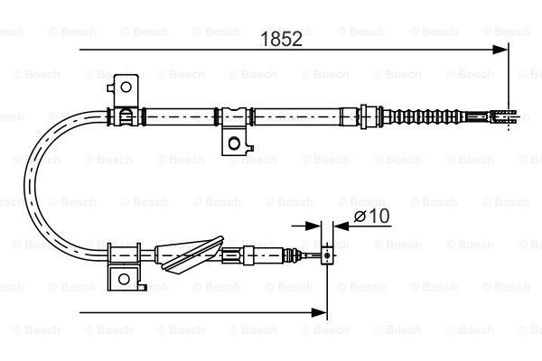 BOSCH Тросик, cтояночный тормоз 1 987 482 175