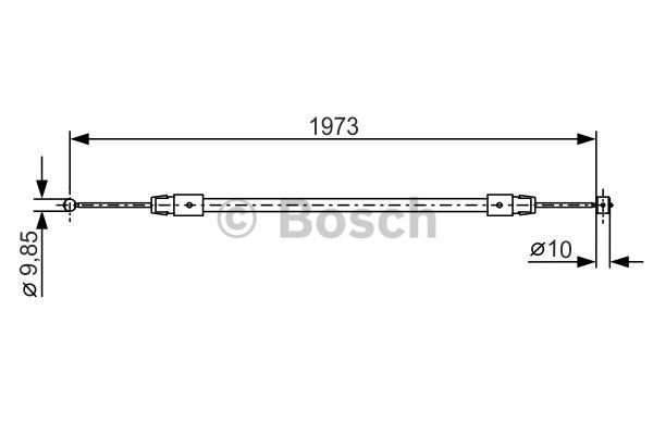 BOSCH Тросик, cтояночный тормоз 1 987 482 192