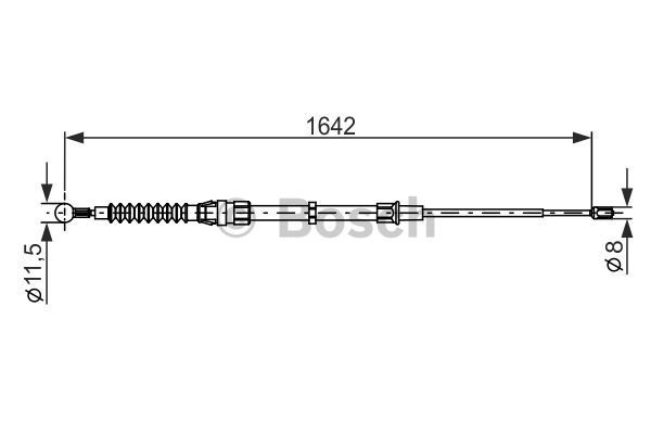 BOSCH Тросик, cтояночный тормоз 1 987 482 267