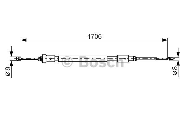 BOSCH Тросик, cтояночный тормоз 1 987 482 316