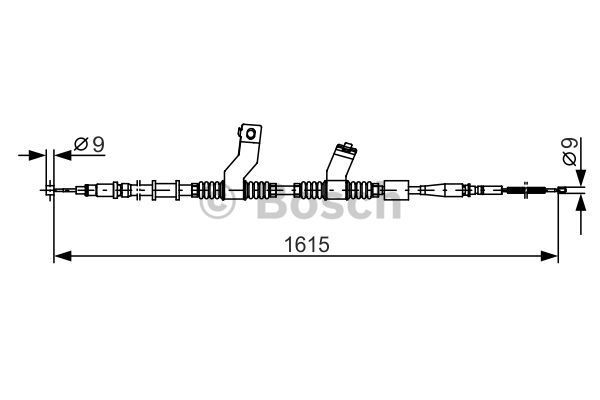 BOSCH Тросик, cтояночный тормоз 1 987 482 353