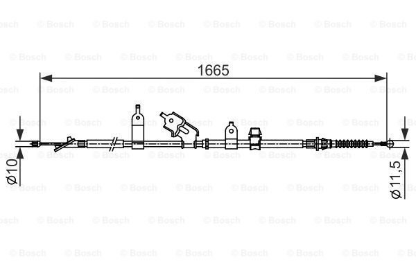 BOSCH Тросик, cтояночный тормоз 1 987 482 440