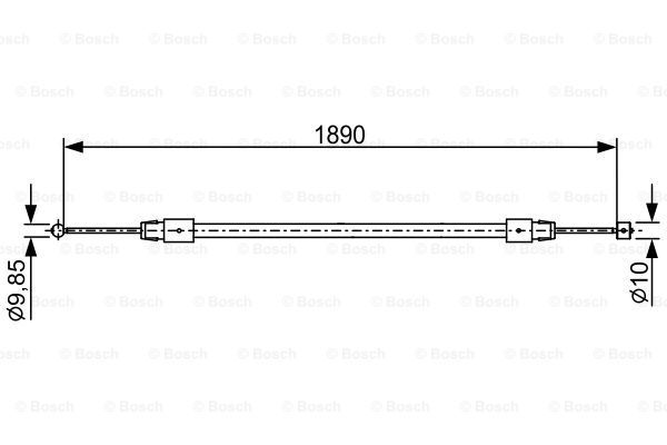 BOSCH Тросик, cтояночный тормоз 1 987 482 444