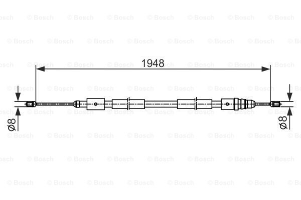 BOSCH Тросик, cтояночный тормоз 1 987 482 541