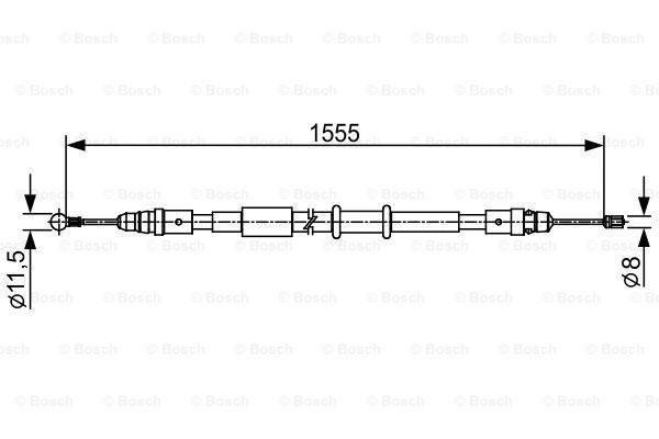 BOSCH Тросик, cтояночный тормоз 1 987 482 552