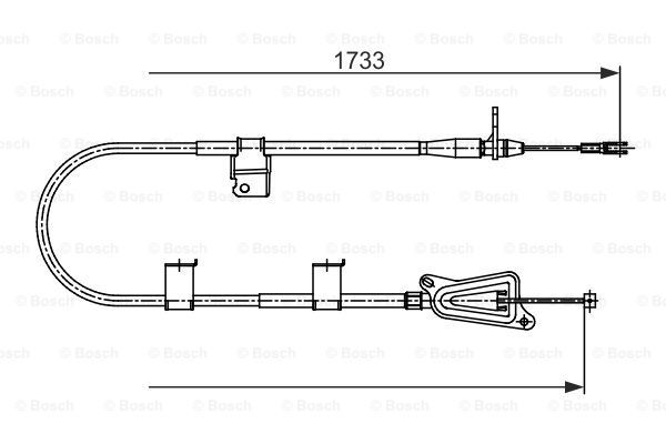 BOSCH Тросик, cтояночный тормоз 1 987 482 730