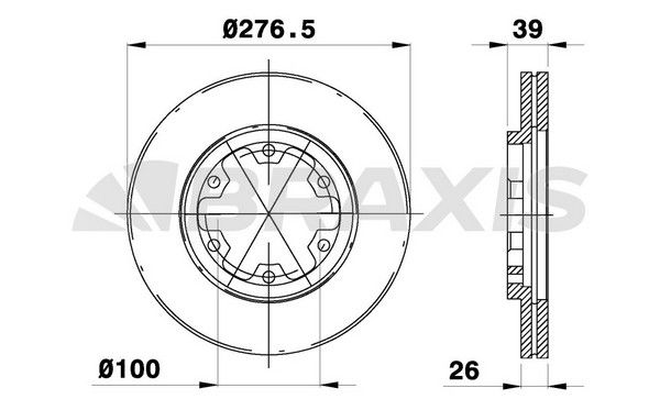 BRAXIS Тормозной диск AE0130