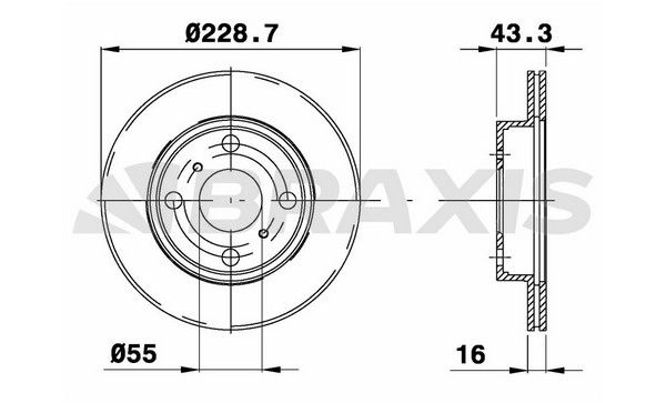 BRAXIS Тормозной диск AE0426