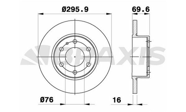 BRAXIS Тормозной диск AE0651