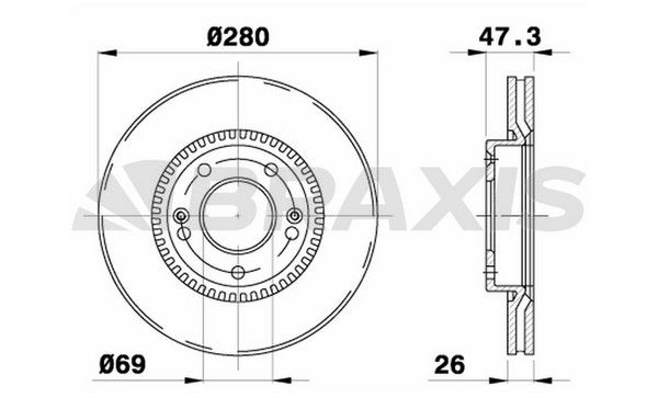 BRAXIS Тормозной диск AE0705