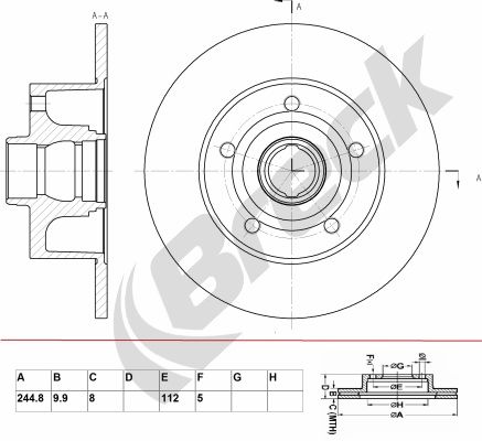 BRECK Тормозной диск BR 009 SA100