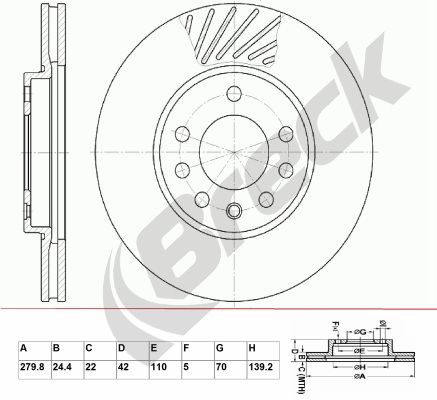 BRECK Piduriketas BR 310 VA100