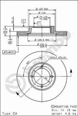 BRECO Тормозной диск BS 8194