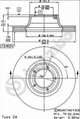 BREMBO Тормозной диск 09.2943.10