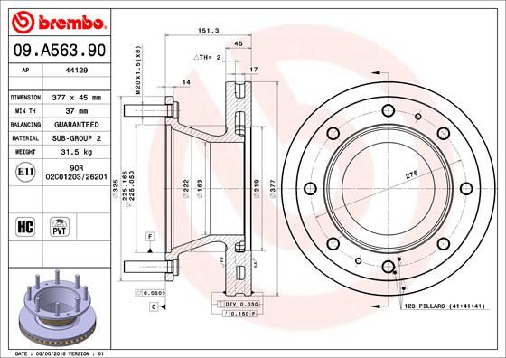 BREMBO Piduriketas 09.A563.90