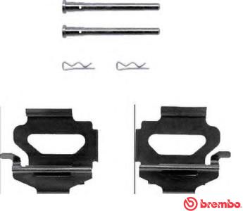 BREMBO Lisakomplekt, ketaspiduriklotsid A 02 249