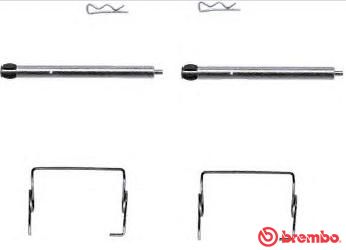 BREMBO Lisakomplekt, ketaspiduriklotsid A 02 302