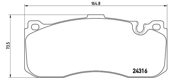 BREMBO Piduriklotsi komplekt,ketaspidur P 06 041