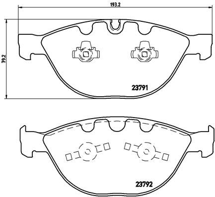 BREMBO Комплект тормозных колодок, дисковый тормоз P 06 047