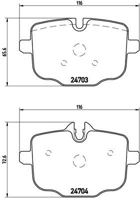 BREMBO Комплект тормозных колодок, дисковый тормоз P 06 061