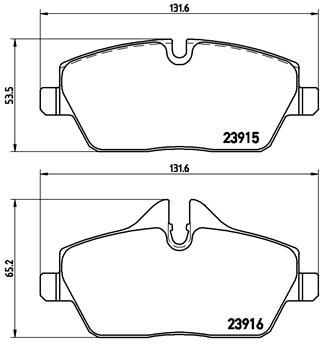 BREMBO Piduriklotsi komplekt,ketaspidur P 06 067