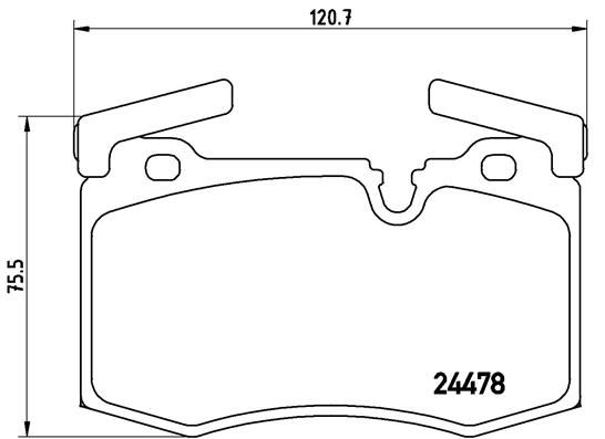 BREMBO Комплект тормозных колодок, дисковый тормоз P 06 068