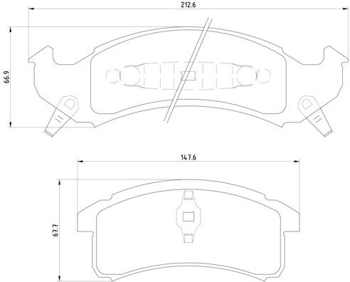 BREMBO Piduriklotsi komplekt,ketaspidur P 09 002