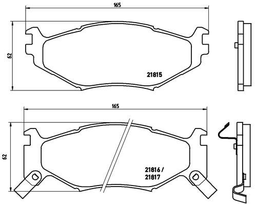 BREMBO Piduriklotsi komplekt,ketaspidur P 11 007