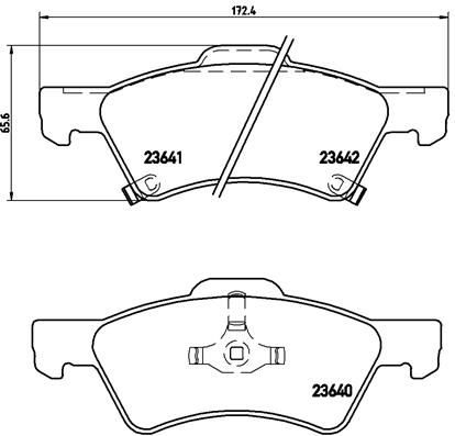 BREMBO Комплект тормозных колодок, дисковый тормоз P 11 015