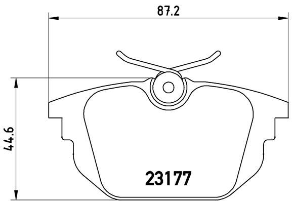 BREMBO Комплект тормозных колодок, дисковый тормоз P 23 026