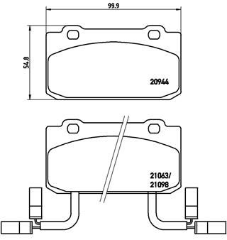 BREMBO Комплект тормозных колодок, дисковый тормоз P 23 030