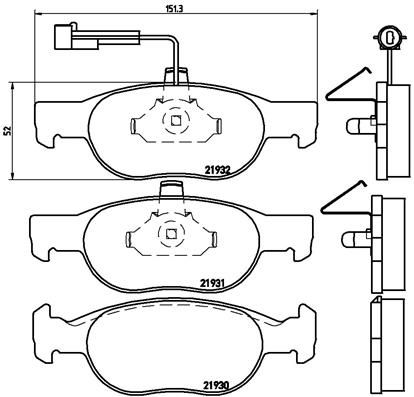 BREMBO Комплект тормозных колодок, дисковый тормоз P 23 057