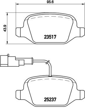 BREMBO Комплект тормозных колодок, дисковый тормоз P 23 131