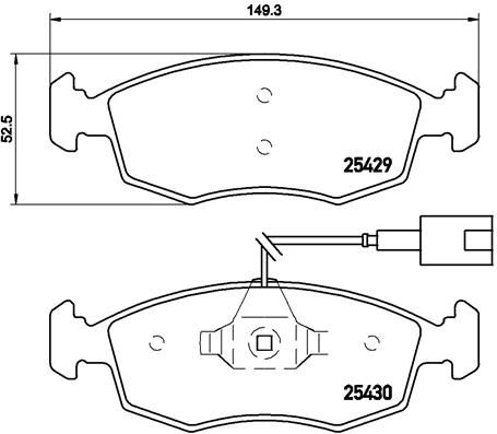 BREMBO Комплект тормозных колодок, дисковый тормоз P 23 138