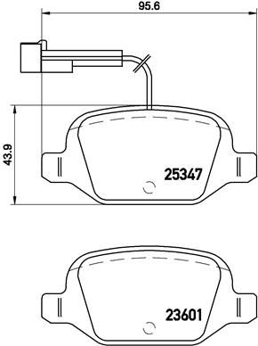 BREMBO Piduriklotsi komplekt,ketaspidur P 23 146