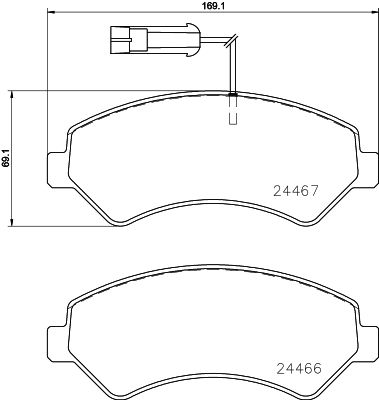 BREMBO Комплект тормозных колодок, дисковый тормоз P 23 161