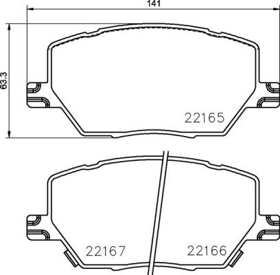 BREMBO Piduriklotsi komplekt,ketaspidur P 23 164