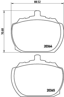 BREMBO Комплект тормозных колодок, дисковый тормоз P 24 004