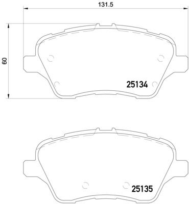 BREMBO Комплект тормозных колодок, дисковый тормоз P 24 151X