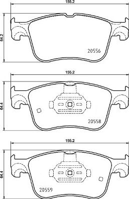 BREMBO Piduriklotsi komplekt,ketaspidur P 24 234