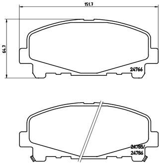 BREMBO Piduriklotsi komplekt,ketaspidur P 28 043