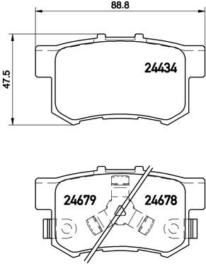 BREMBO Комплект тормозных колодок, дисковый тормоз P 28 061