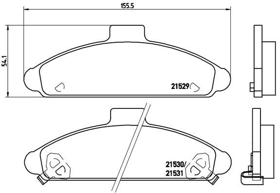 BREMBO Piduriklotsi komplekt,ketaspidur P 30 004