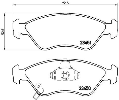 BREMBO Комплект тормозных колодок, дисковый тормоз P 30 007